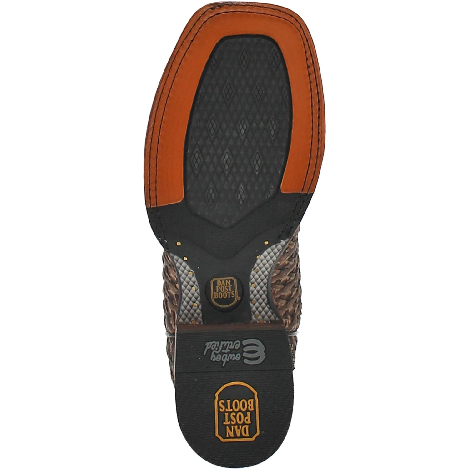 Dan Post Distressed Tan Weaved Boots 8 Dan Post Distressed Tan Weaved Boots - Image 6