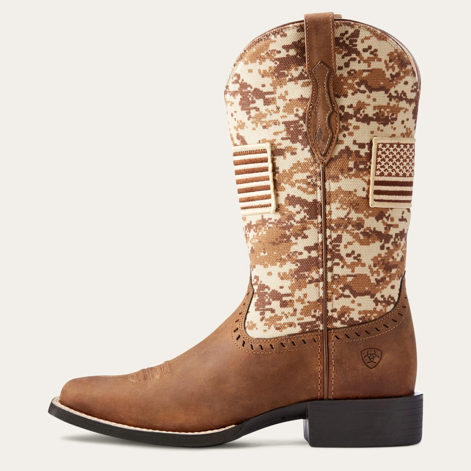Ariat Women's Brown/Camo Patriotic Boots 4 Ariat Women's Brown/Camo Patriotic Boots - Image 2