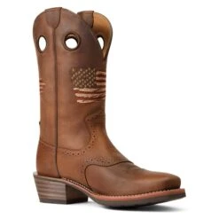 Ariat Men's Rough Stock Patriot Boot -Western Cowboy Equipment 10040348 medial