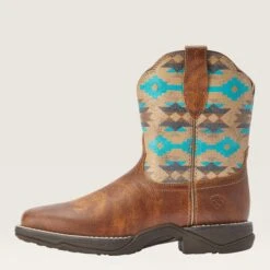 Ariat Women's Savannah Shorty Western Boot 11 Ariat Women's Savannah Shorty Western Boot -Western Cowboy Equipment 10042576 side warm