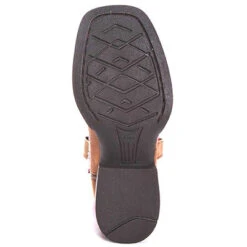 Ariat Kid's Brown And Hot Pink VentTek Square Toe Boots -Western Cowboy Equipment 103389 ariat kids boots 10031489 brn pnk youth ventek 4 jpeg