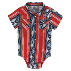 Wrangler Red And Blue Aztec Onesie