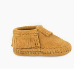 Taupe Suede Infant Minnetonka Moccasin 9 Taupe Suede Infant Minnetonka Moccasin -Western Cowboy Equipment 1167