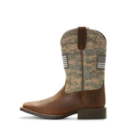 Ariat Kid's Sage And Brown Camo Patriot Square Toe Boot 11 Ariat Kid's Sage And Brown Camo Patriot Square Toe Boot -Western Cowboy Equipment 1280 Qlbvy9fLaC41