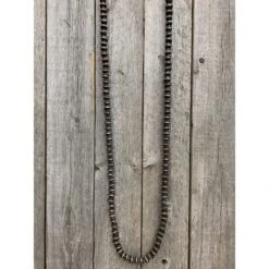 J.Forks Designs Wood W/Silver Inlay Wrap Necklace