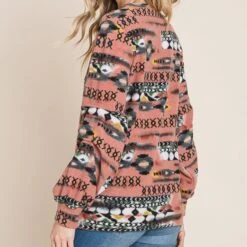 Blush Aztec Long Sleeve Top -Western Cowboy Equipment 15303918 22eb4ffb f2f8 479c b49b abc043e40646