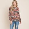 Blush Aztec Long Sleeve Top -Western Cowboy Equipment 15303918 584cf6aa e05f 4239 886d 23a012c5aa89