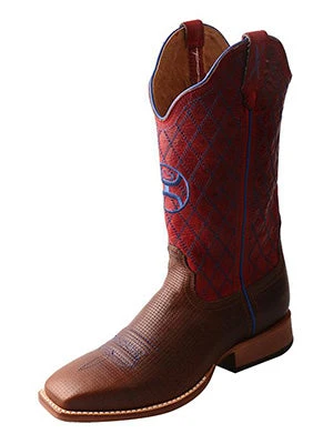 Hooey Women's Red And Brown Diamond Stitch Boots 3 Hooey Women's Red And Brown Diamond Stitch Boots