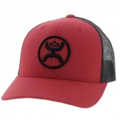 Hooey Mid Profile Red/Black Cap-Black Hooey O Classic Logo