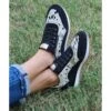 Black & White Cowhide Tennis Shoes 2 Black & White Cowhide Tennis Shoes -Western Cowboy Equipment 20210908 143517