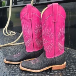 Anderson Bean Black/Pink Oiled Shark Boots 8 Anderson Bean Black/Pink Oiled Shark Boots -Western Cowboy Equipment 20220523 143937