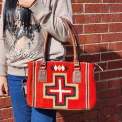 American Darling Red Aztec Blanket Bag