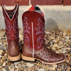 Macie Bean Full Quill Tobacco Ostrich Boot -Western Cowboy Equipment 20230220 154919