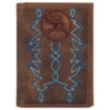 Hooey Blue Boot Stitched Tri Fold Wallet -Western Cowboy Equipment 2043322W2