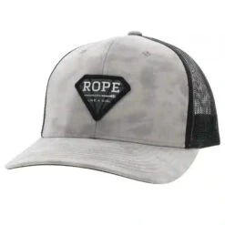 Hooey Mid Profile 2-Tone Grey/Black Cap-RopeLikeAGirl Patch