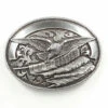 Sliver Eagle And Flag Belt Buckle 2 Sliver Eagle And Flag Belt Buckle -Western Cowboy Equipment 37034