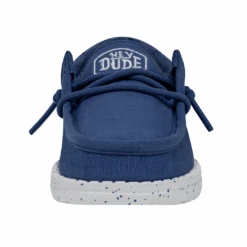 Heydude Hey Dude Wally Toddler Slub Canvas True Blue 14 Heydude Hey Dude Wally Toddler Slub Canvas True Blue -Western Cowboy Equipment 40029 428 WALLYTODDLERSLUBCANVAS TRUEBLUE LEFTFRONT