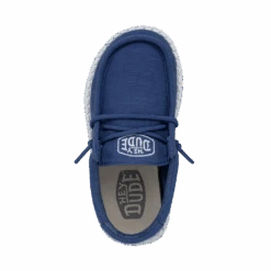 Heydude Hey Dude Wally Toddler Slub Canvas True Blue 13 Heydude Hey Dude Wally Toddler Slub Canvas True Blue -Western Cowboy Equipment 40029 428 WALLYTODDLERSLUBCANVAS TRUEBLUE LEFTTOP