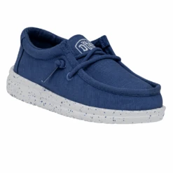 Heydude Hey Dude Wally Toddler Slub Canvas True Blue 18 Heydude Hey Dude Wally Toddler Slub Canvas True Blue -Western Cowboy Equipment 40029 428 WALLYTODDLERSLUBCANVAS TRUEBLUE RIGHTANGLE
