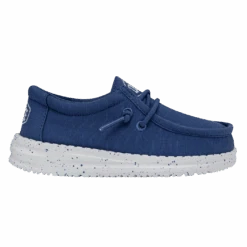Heydude Hey Dude Wally Toddler Slub Canvas True Blue 17 Heydude Hey Dude Wally Toddler Slub Canvas True Blue -Western Cowboy Equipment 40029 428 WALLYTODDLERSLUBCANVAS TRUEBLUE RIGHTSIDE
