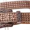 Women's Brown Laser Cut Studded Belt -Western Cowboy Equipment 6328 brn