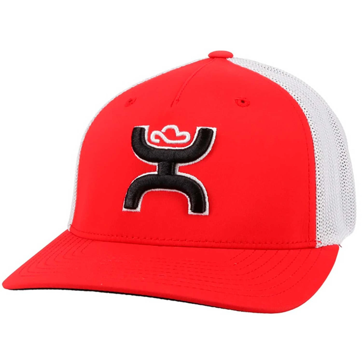 Hooey Mid Profile Red/White Cap-Hooey Up Black Logo 3 Hooey Mid Profile Red/White Cap-Hooey Up Black Logo