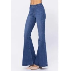 Judy Blue High Rise Pull On Super Flare Jeans 7 Judy Blue High Rise Pull On Super Flare Jeans -Western Cowboy Equipment 88277REGa