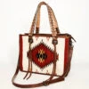 American Darling Cream & Red Aztec Tote -Western Cowboy Equipment ADBG1033C