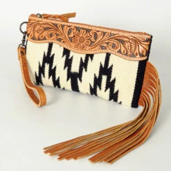 American Darling Black & White Aztec Tooled Clutch -Western Cowboy Equipment ADBG344AS 5ade6851 5ea8 4c5f 8bb4 10bb273f089a