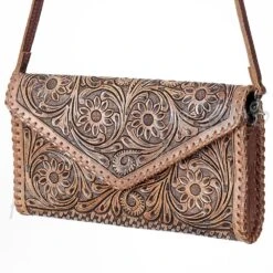 American Darling Tooled Leather Clutch -Western Cowboy Equipment ADBG395BR 10a5772c fdbe 4344 bcbc a0ed73e157a4