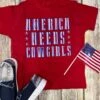 Red America Needs Cowgirls Kid Tee -Western Cowboy Equipment AmericaNeedsCowgirls 29fc05cd 893e 4870 bdc3 059635086806