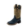 Old West Boys Black/Brown Square Toe 2 Old West Boys Black/Brown Square Toe -Western Cowboy Equipment BSC1966