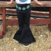 Distressed Black Toddler Bell Bottoms 1 Distressed Black Toddler Bell Bottoms -Western Cowboy Equipment BlkDenimbell