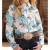 Girl's Bronc Pearl Snap Long Sleeve -Western Cowboy Equipment CTW3370012