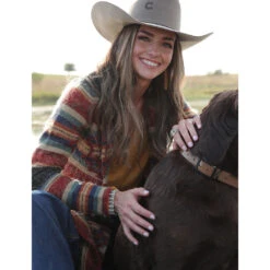 Cruel Girl Navy/Rust/Tan Duster -Western Cowboy Equipment CWK7408001 3