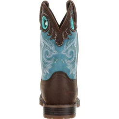 Durango Kid's Lil' Mustang Saddle Brown And Teal SQ Toe Boot 13 Durango Kid's Lil' Mustang Saddle Brown And Teal SQ Toe Boot -Western Cowboy Equipment DBT0206C 4 LARGE cfcb7717 5479 475e b75f 0b5e8189ba43