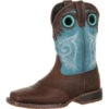 Durango Kid's Lil' Mustang Saddle Brown And Teal SQ Toe Boot 2 Durango Kid's Lil' Mustang Saddle Brown And Teal SQ Toe Boot -Western Cowboy Equipment DBT0206C LARGE 09db98d3 1c14 4482 8e9f ec3a57452ae3