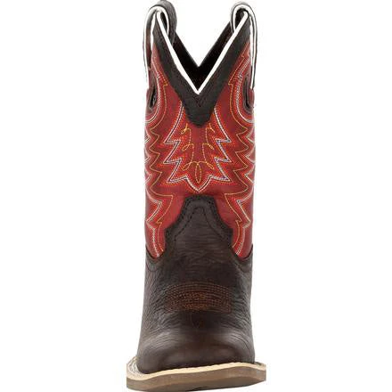 Durango Little Kid's Chestnut And Red Square Toe Boot 5 Durango Little Kid's Chestnut And Red Square Toe Boot - Image 3