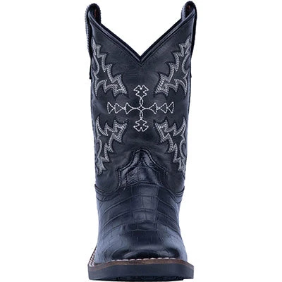Dan Post Kid's Black Gator Print Boots 4 Dan Post Kid's Black Gator Print Boots - Image 2