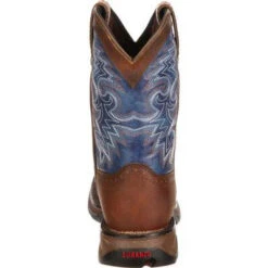 Durango Kid's Brown And Navy Rebel Square Toe Boots -Western Cowboy Equipment DWBT052 4 LARGE 709d0340 790d 40af be96 b4e785047c0a