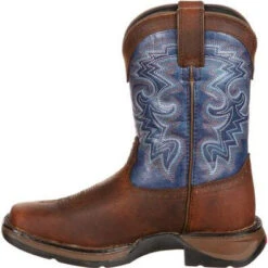 Durango Kid's Brown And Navy Rebel Square Toe Boots