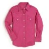 Wrangler Hot Pink Girls Pearl Snap Shirt -Western Cowboy Equipment GW1003K