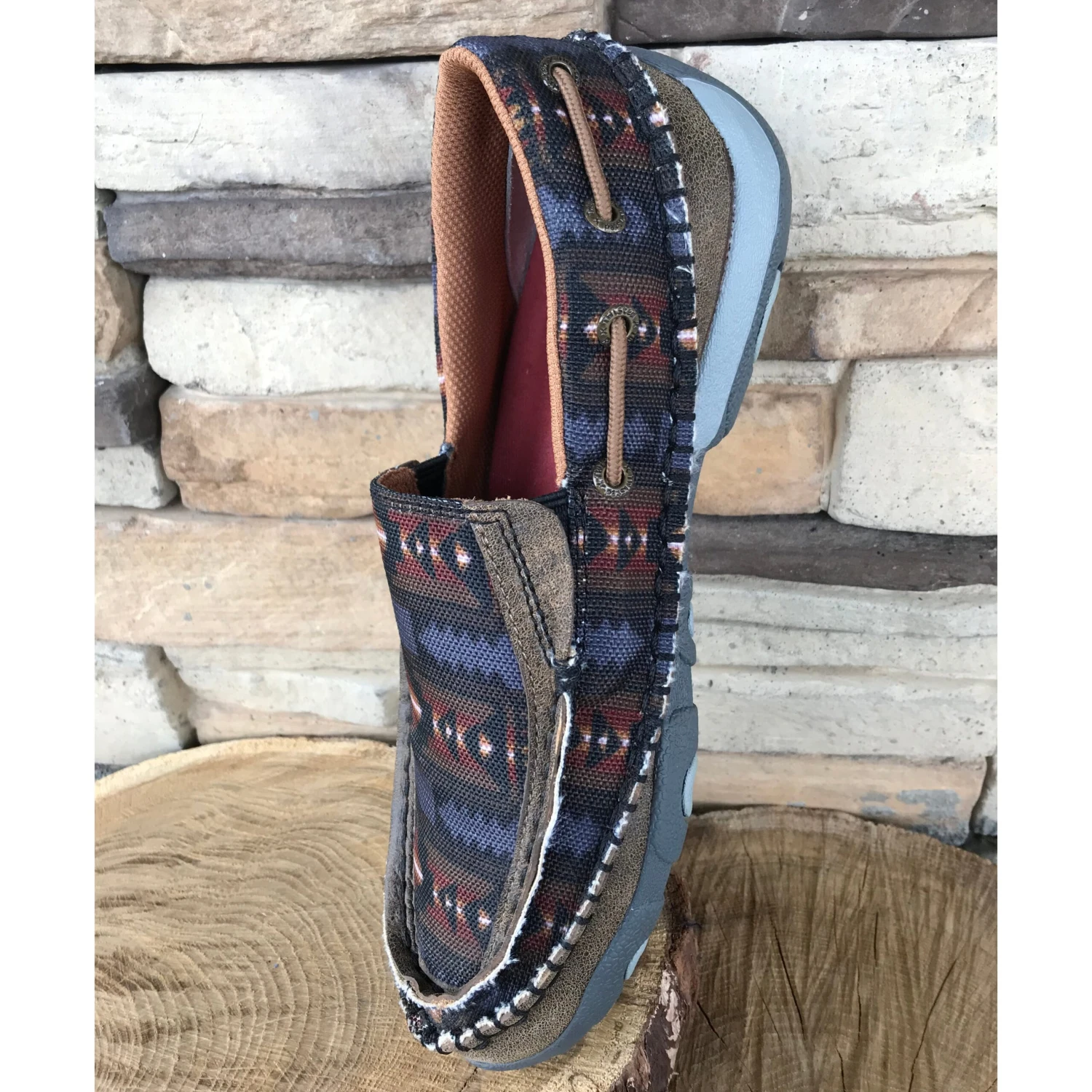 WE Exclusive ~ Twisted X Men's Grey Aztec Slip On Moc 5 WE Exclusive ~ Twisted X Men's Grey Aztec Slip On Moc - Image 3