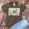 Women's Heather Brown Bucking Short Sleeve Tee -Western Cowboy Equipment IMG 2127 320x416 4e8cd0ca ee1b 464e 8ff1 b82aadf20196