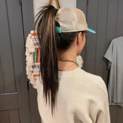 McIntire Saddlery Let's Go Brandin' Mint Ponytail Cap -Western Cowboy Equipment IMG 5661