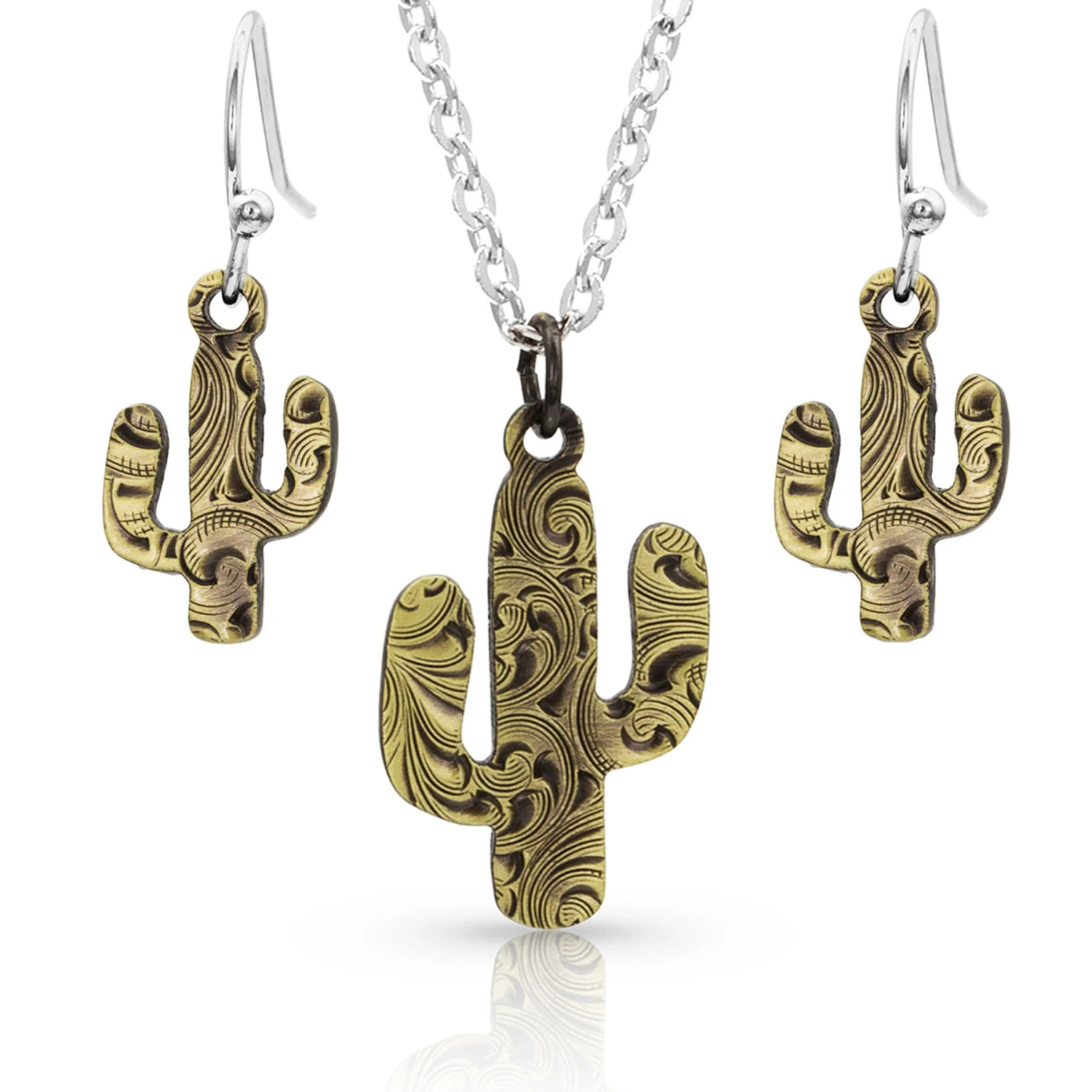 Montana Silversmiths Montana Silver Desert Darling Cactus Jewelry Set 3 Montana Silversmiths Montana Silver Desert Darling Cactus Jewelry Set