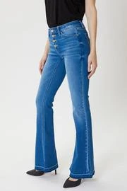 KanCan Med Button Up Flare Jean 5 KanCan Med Button Up Flare Jean - Image 3