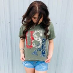 USA Military Tee -Western Cowboy Equipment MILITARYUSAa