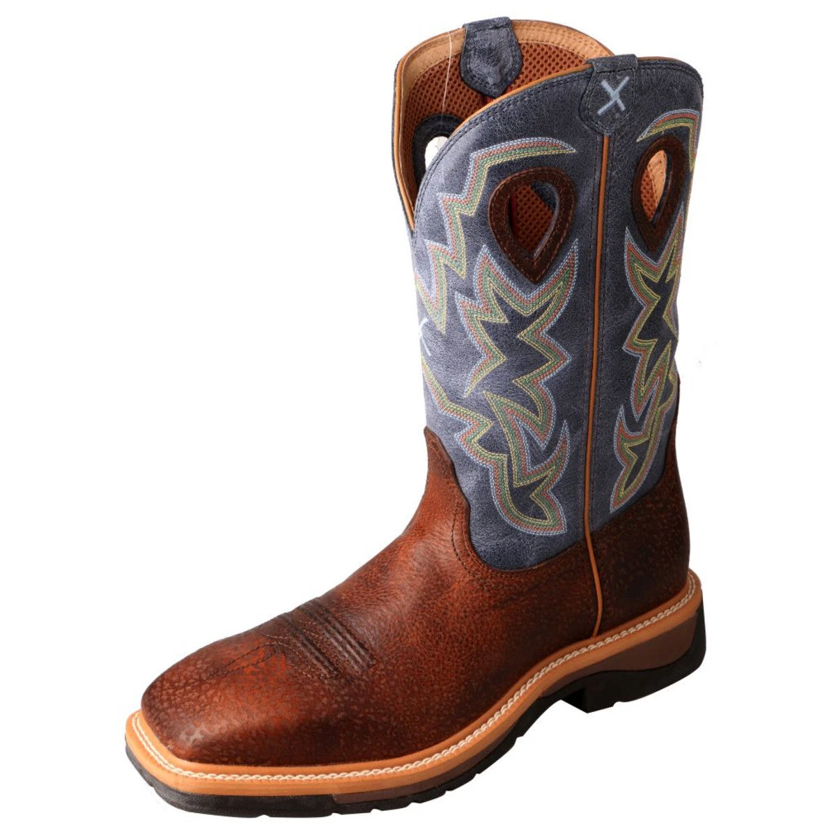 Twisted X Brown/Navy Steel Toe Work Boot 3 Twisted X Brown/Navy Steel Toe Work Boot