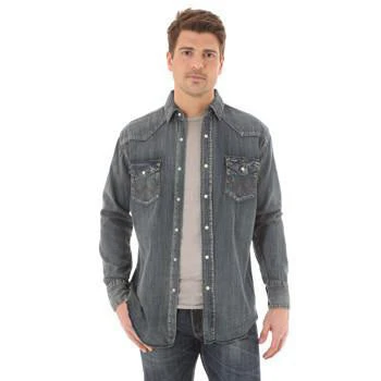 Wrangler Boy's Denim Western Long Sleeve Shirt 5 Wrangler Boy's Denim Western Long Sleeve Shirt - Image 3
